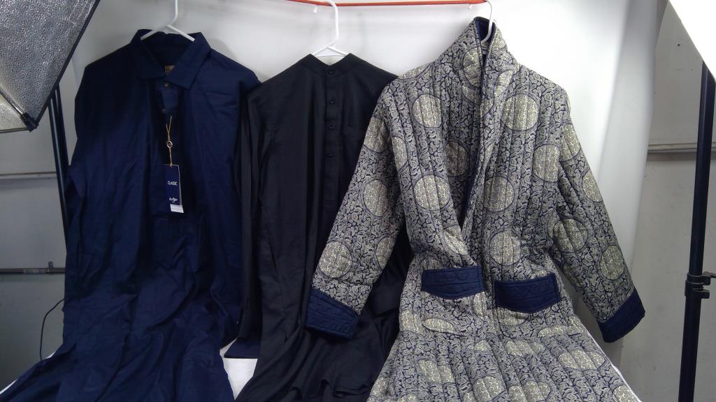 Japanese Long Robe, Plain Suit, Xl, 30, 3 Pieces