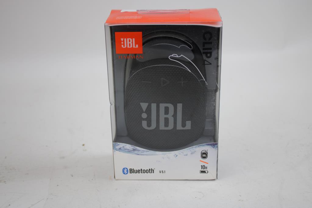 JBL Clip 4 Portable Bluetooth Speaker, Black