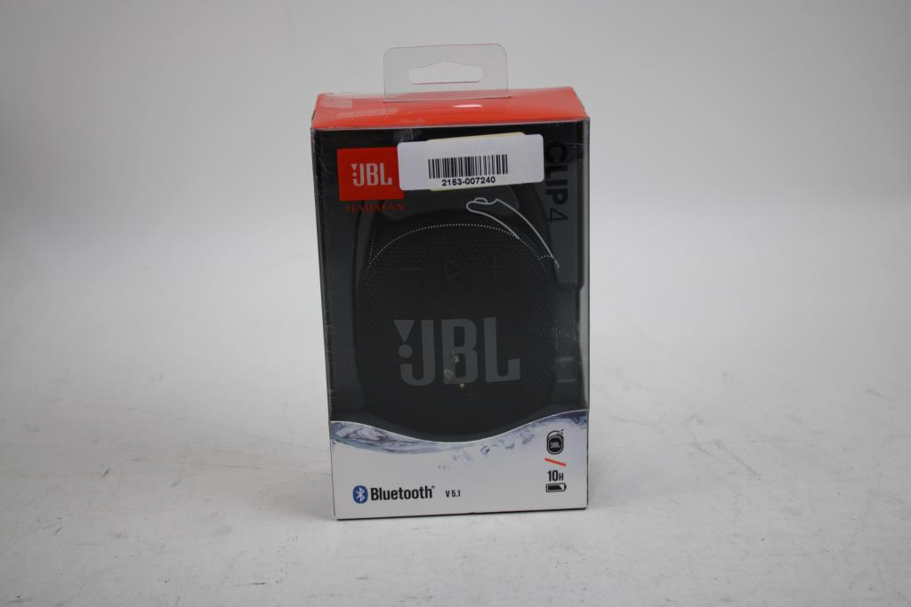 JBL Clip4 Bluetooth Speaker, Black