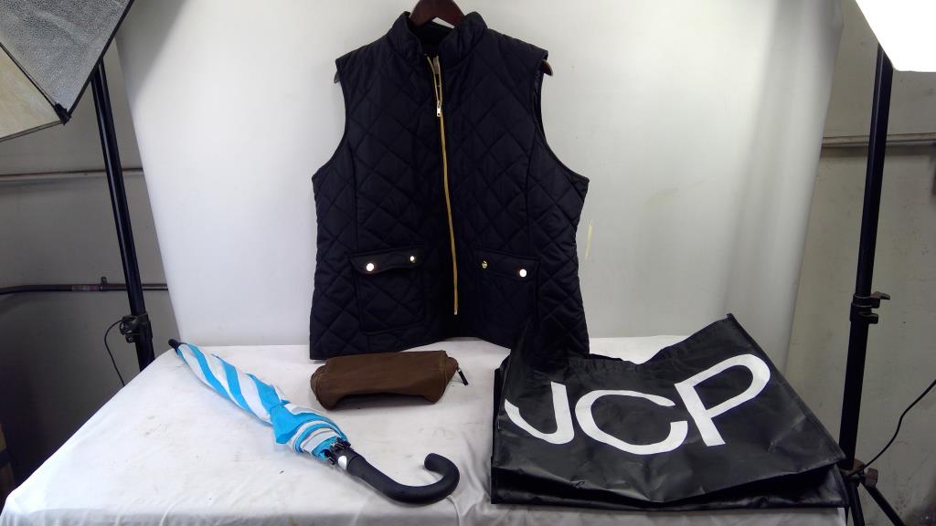 Jcpenny Bag, Womens Vest Size Ox, Umbrella