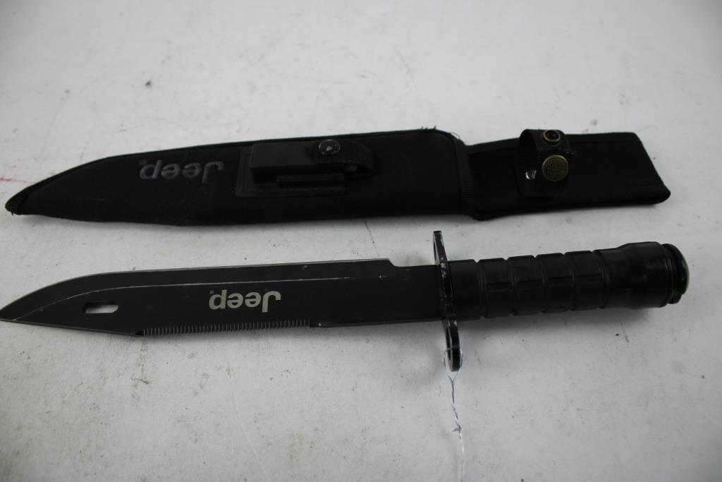 JEEP Survival Knife Fixed Blade With Sheath