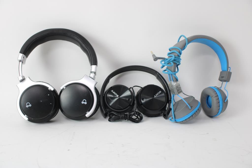 JLAB, Sony Headphone Lot, 3 Count Property Room