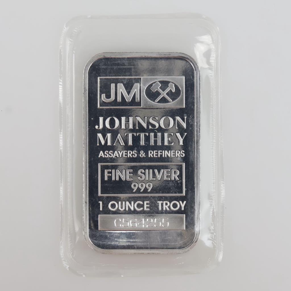 JM Metals Fine Silver 1 Troy Oz Bar