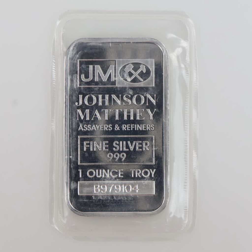 JM Metals Fine Silver 1 Troy Oz Bar