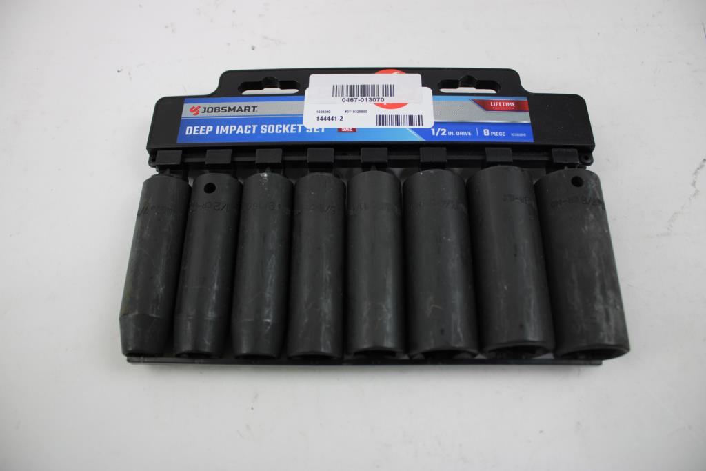 JobSmart 1/2" Drive 8-Piece Deep Impact Socket Set