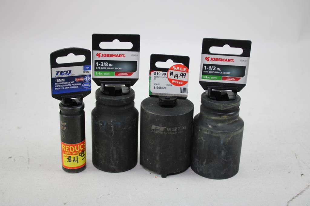 JobSmart, Performance Tool, TEQ, Power Torque Impact Sockets, 8 Pieces