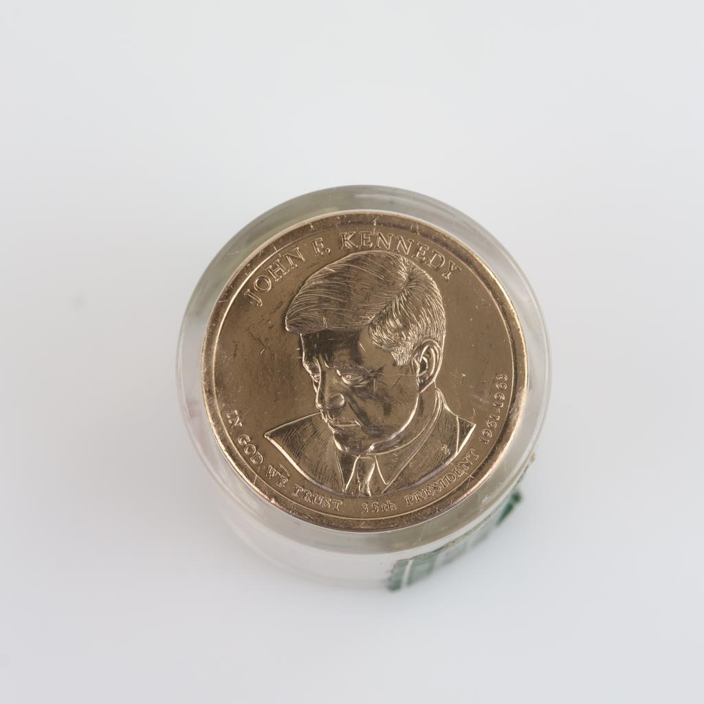 John F. Kennedy Danbury Mint UNC Presidential Collector Roll, 12 Coins
