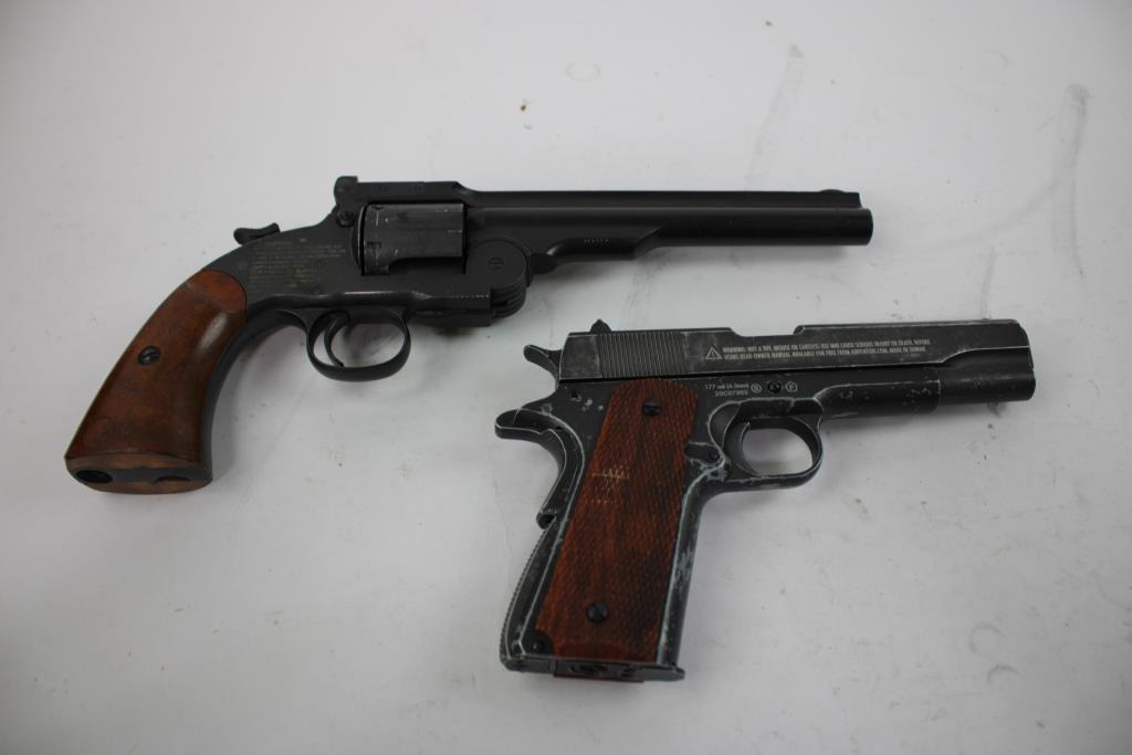 John Wayne 1911 BB Pistol & Barra Airguns CO2 Revolver