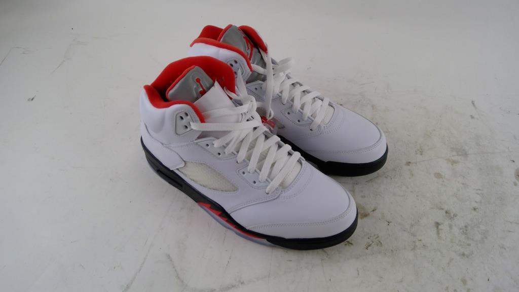 Jordan 5 Retro Fire Silver Tounge Mens Shoes Size 11