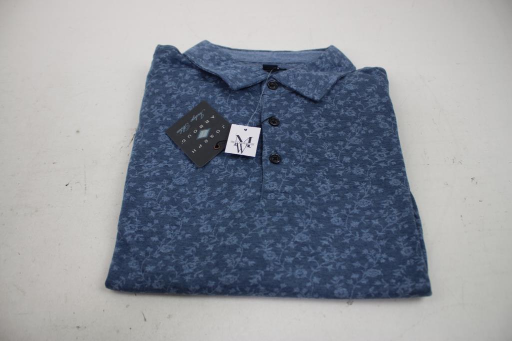 Joseph Abboud Indigo Blue Shirt, Maroon Long-Sleeve Shirt, XXL, 2 Pieces