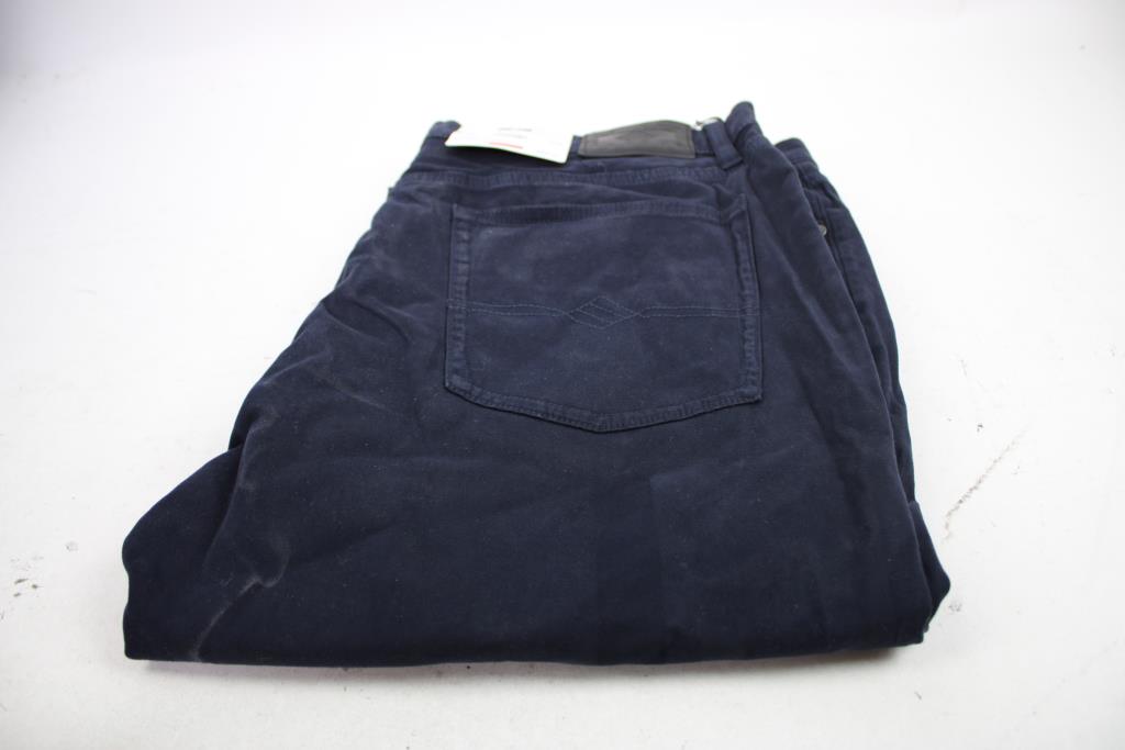 Joseph Abboud Sateen Twill Pants, Navy, 36x32