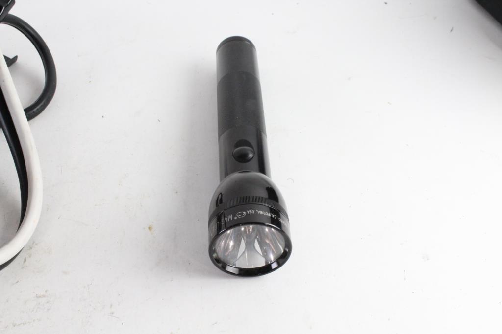 Jumper Cables And MagLite Flashlight, 2 Pieces Property Room