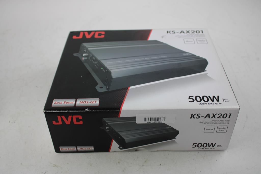 JVC 500W Compact 500W 1-Channel Monoblock Car Amplifier