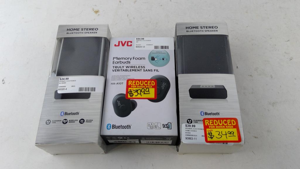 JVC Memory Foam Wireless Earbuds And More 3 Pieces