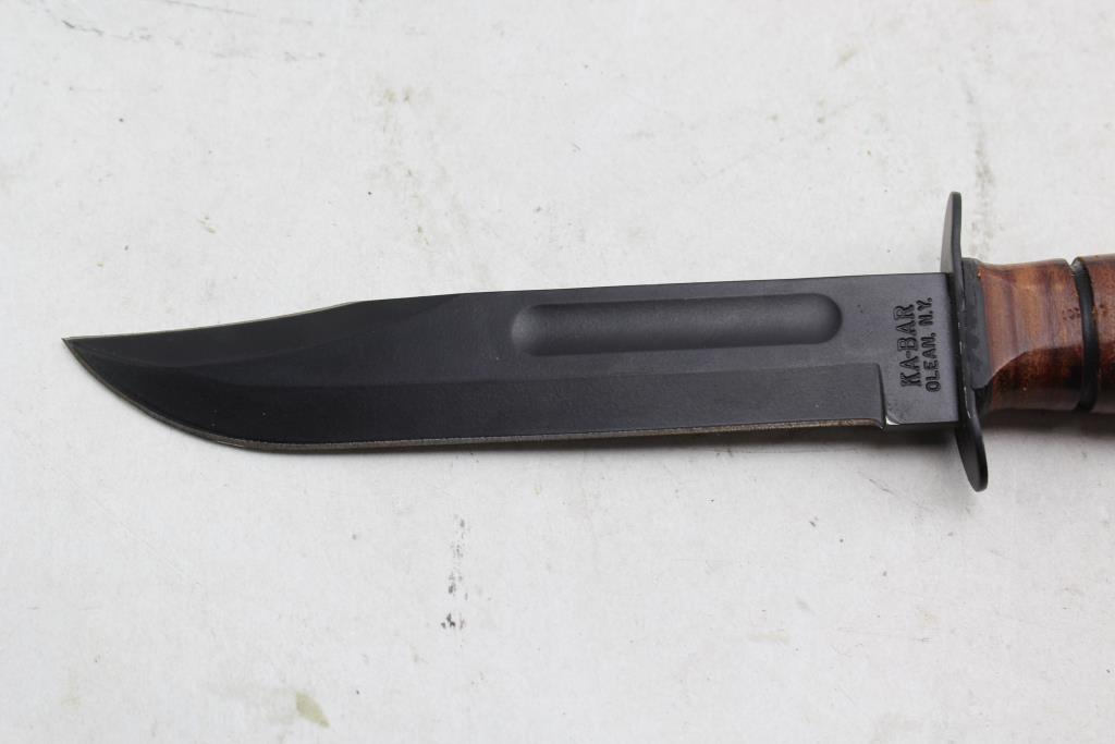 KaBar Usmc Fixed Blade Knife And Sheath Property Room