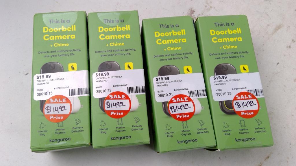 Kangaroo Doorbell Camera + Chime 4 Pieces