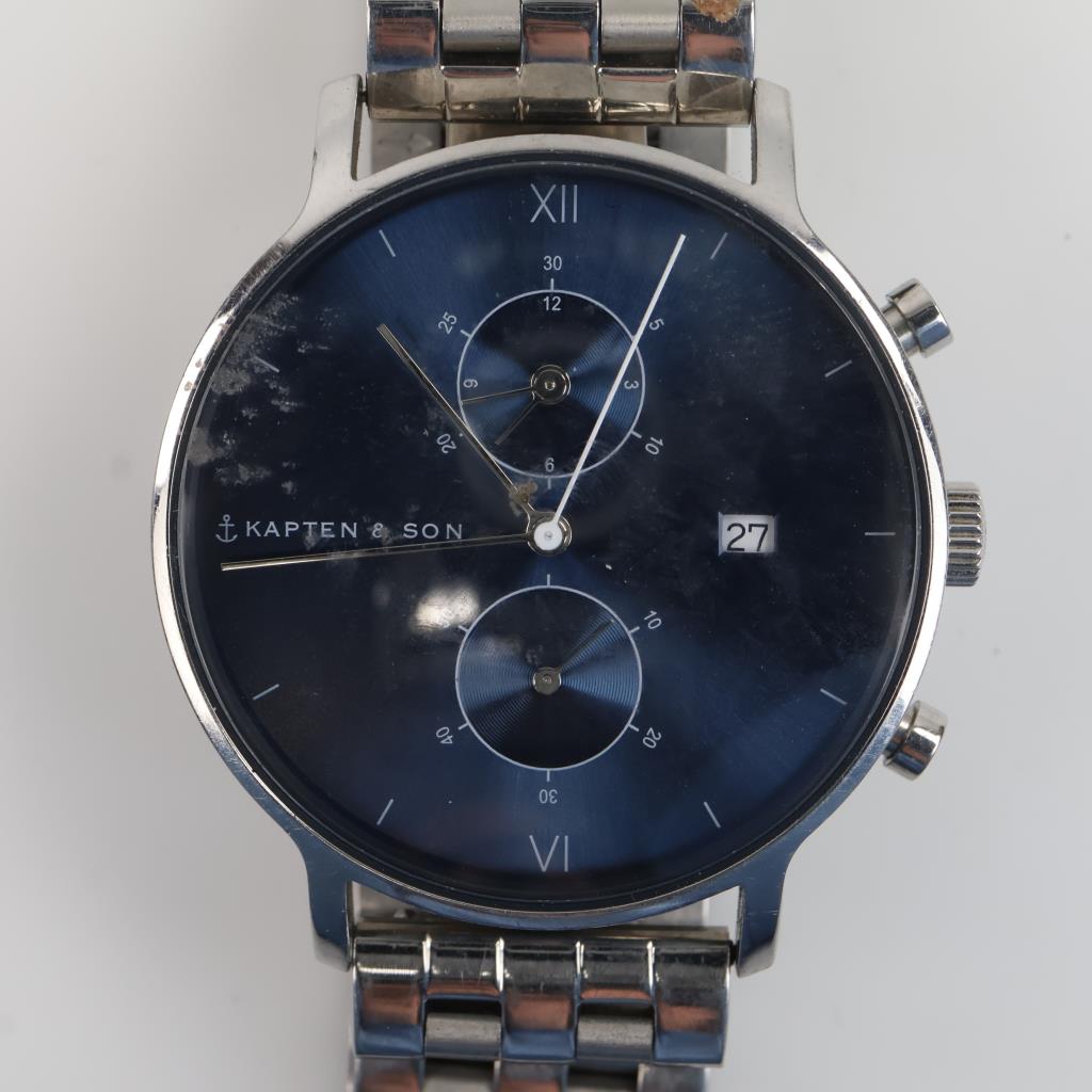 Kapten & Son Chrono Silver Steel Watch