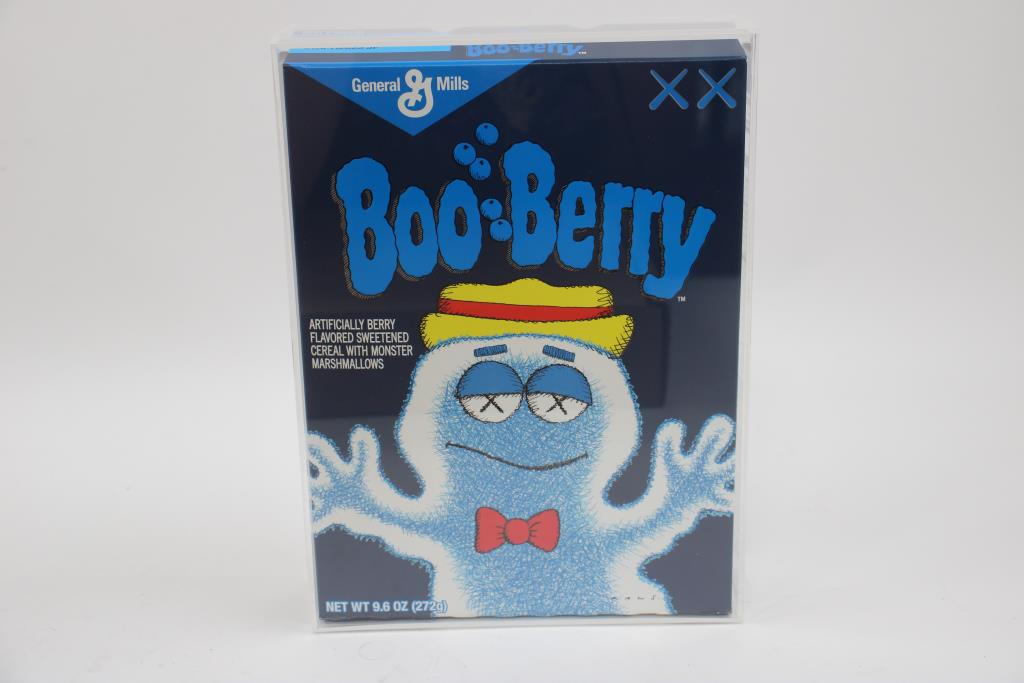 KAWS General Mills Boo Berry Cereal Box In Case