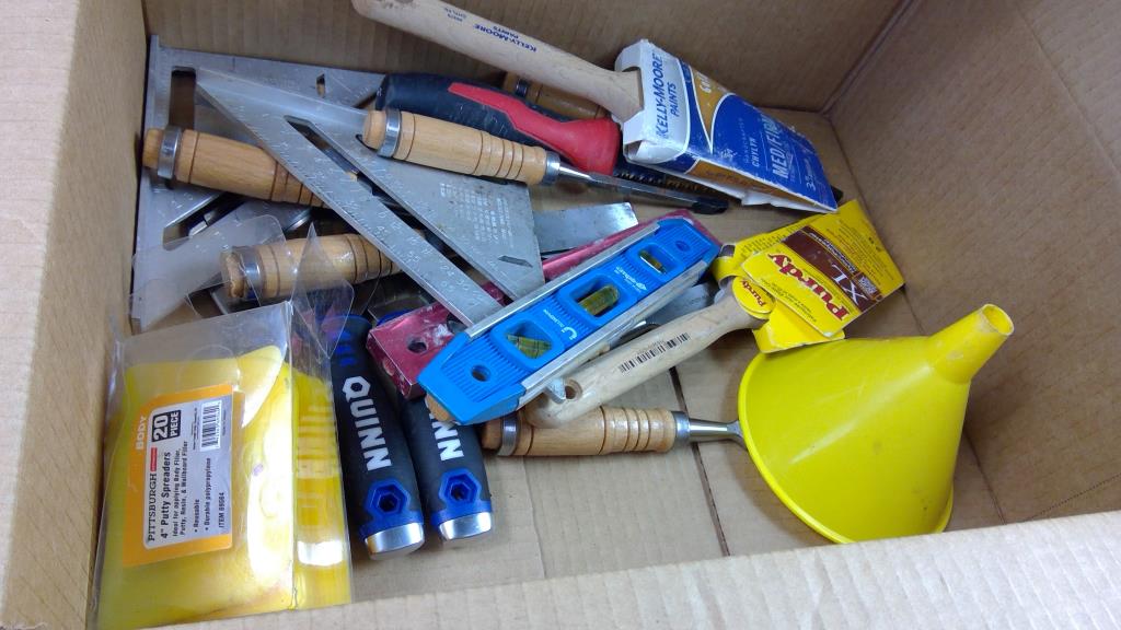 Kelly-Moore, Purdy Paintbrushes, Empire Level, Chisel Tools, And More