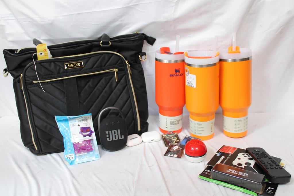 Kenneth Cole Bag, Stanley Cups, Speakers, Pins, Controller Grips, And More