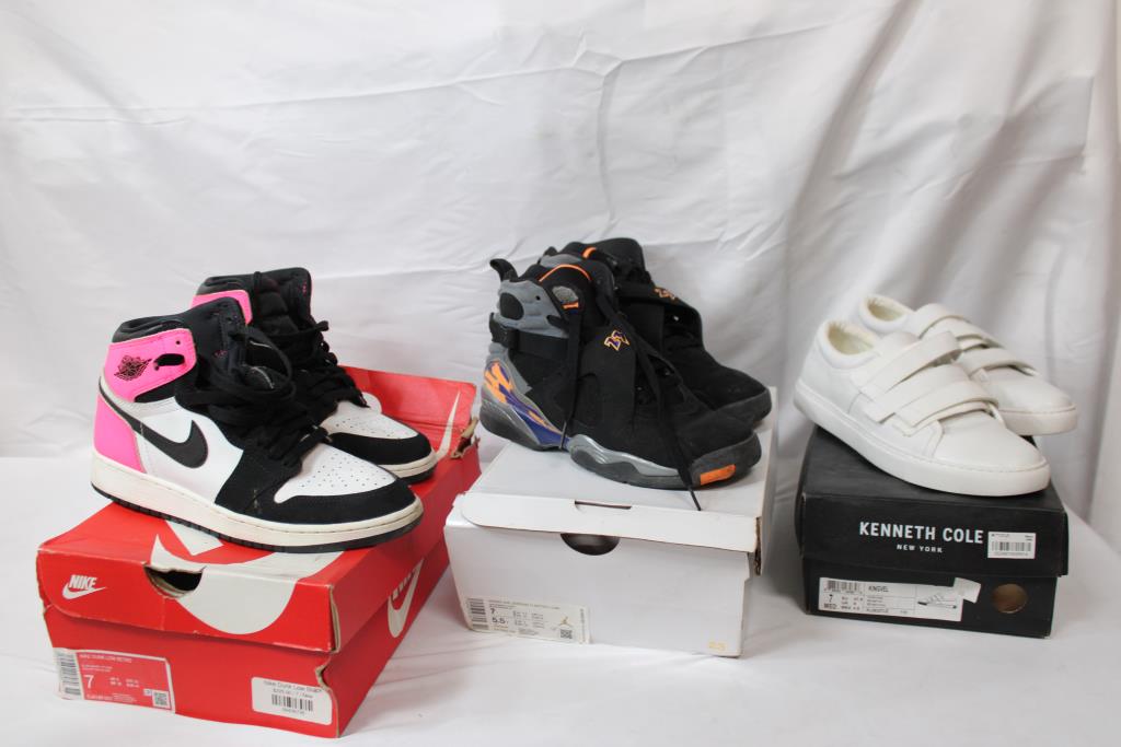Kenneth Cole Kingvel Women's 7M Sneakers, Air Jordan 5.5Y Youth Sneakers, 3 Pieces