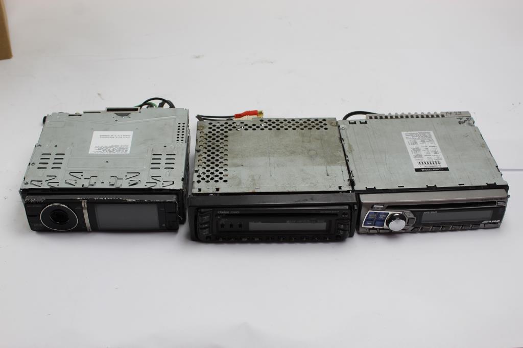 Kenwood, Alpine, Clarion, + More Car Stereos 3 Pieces Property Room