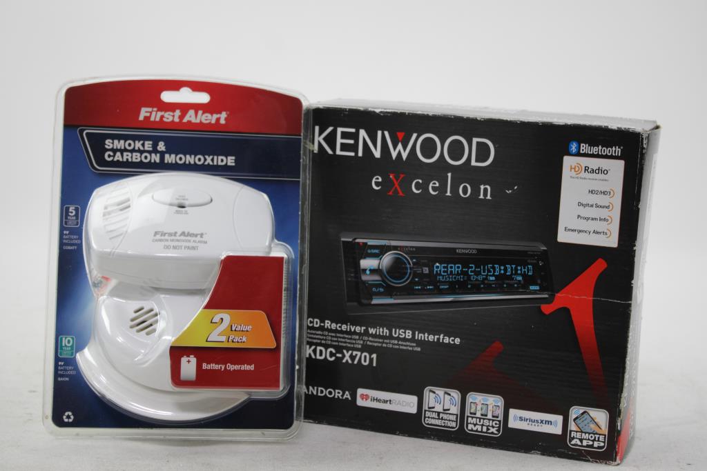 Kenwood Excelon Radio Cd-Receiver With USB Interface, First Aler Smoke Dectector