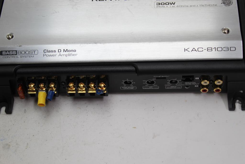 Kenwood Kac8103D Class D Mono Power Amplifier Property Room