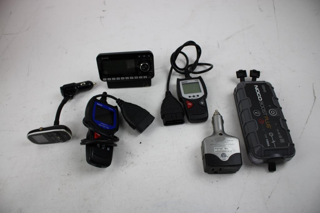 Kenwood Stereo, OBD2 Code Readers, Jump Starter, And More, 7 Pieces