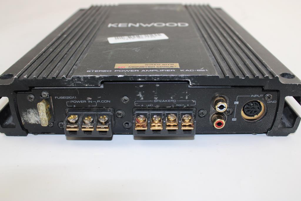 Kenwood Stereo Power Amplifier Wired With Monster Cable Property Room