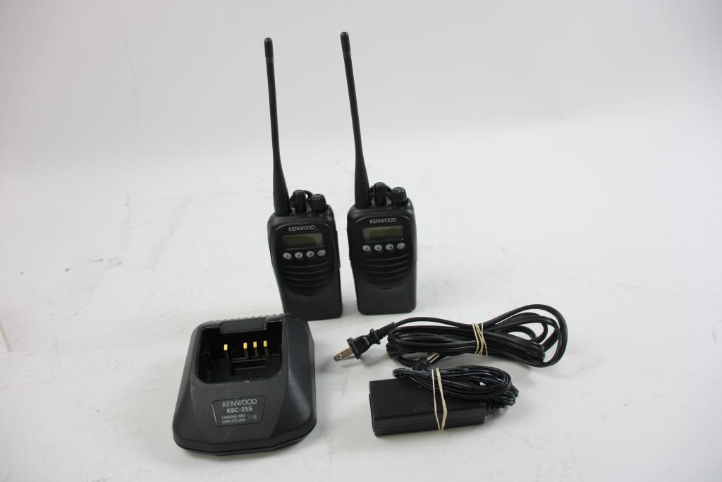 Kenwood Two Way Radios And Charger, 3 Pieces Property Room