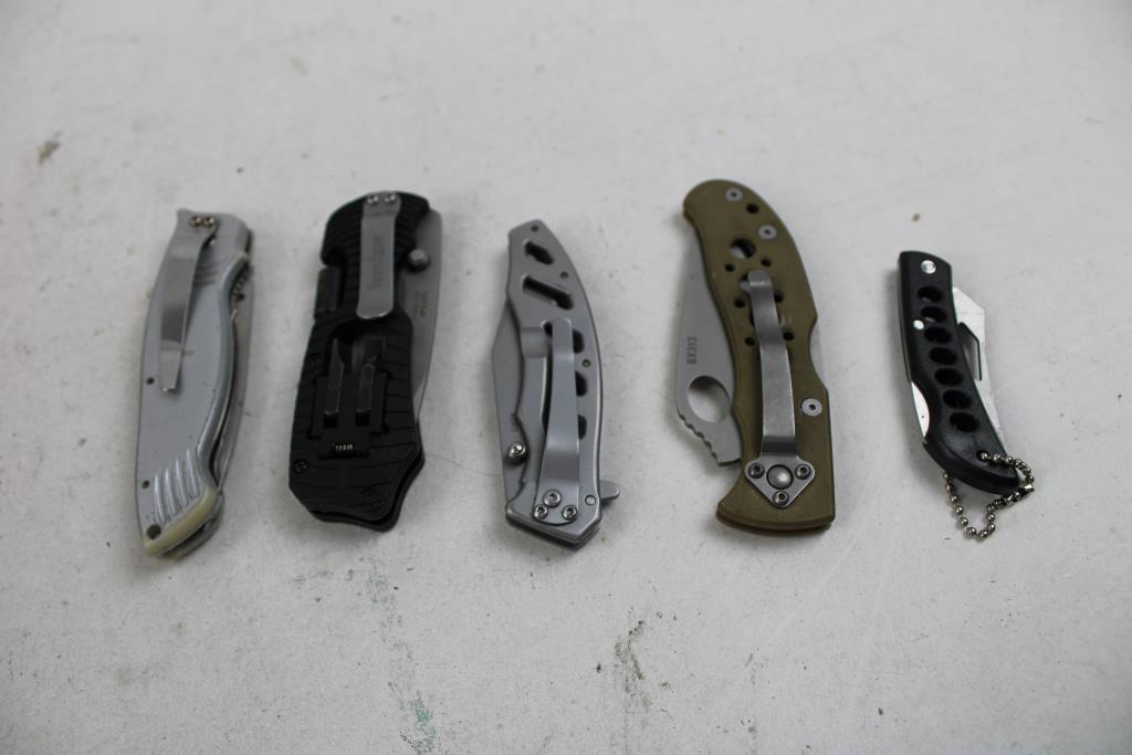 Kershaw, Buck, Coast, Dewalt, And More Folding Knives, 10 Pieces