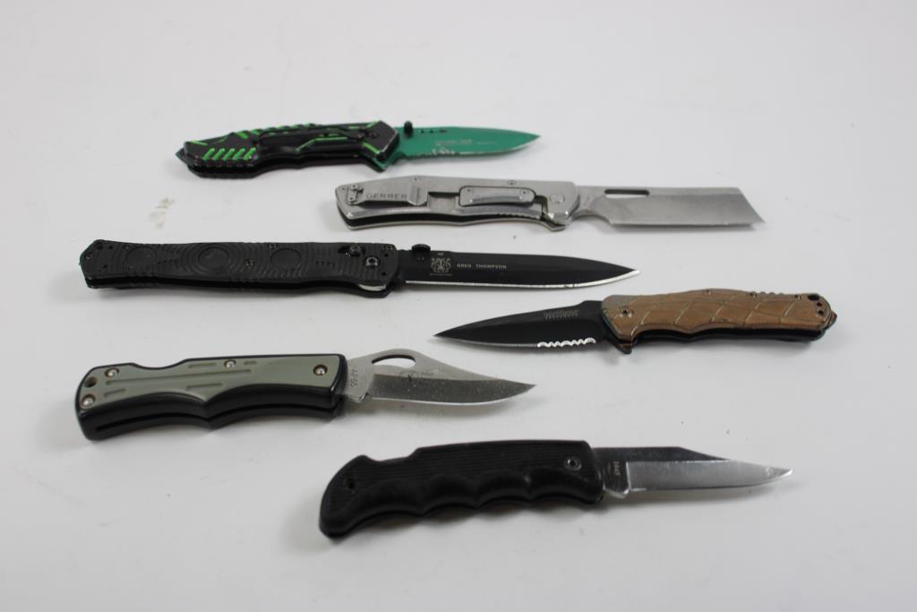 Kershaw, Gerber, Tactical Team Knife Bulk And More, 6 Pieces Property Room