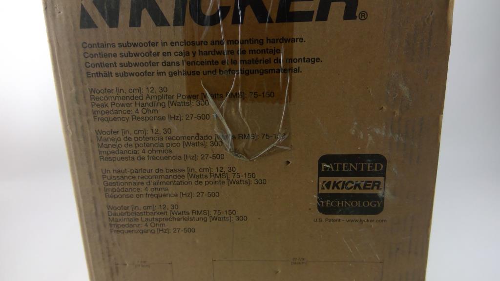 Kicker DownFiring Subwoofer System, CDF12 Property Room