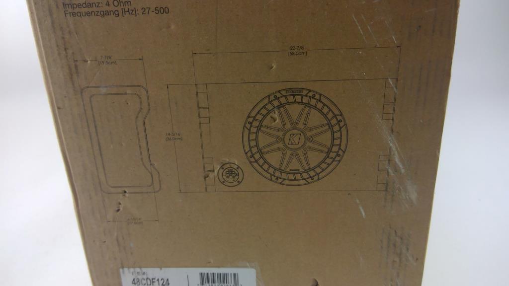 Kicker DownFiring Subwoofer System, CDF12 Property Room