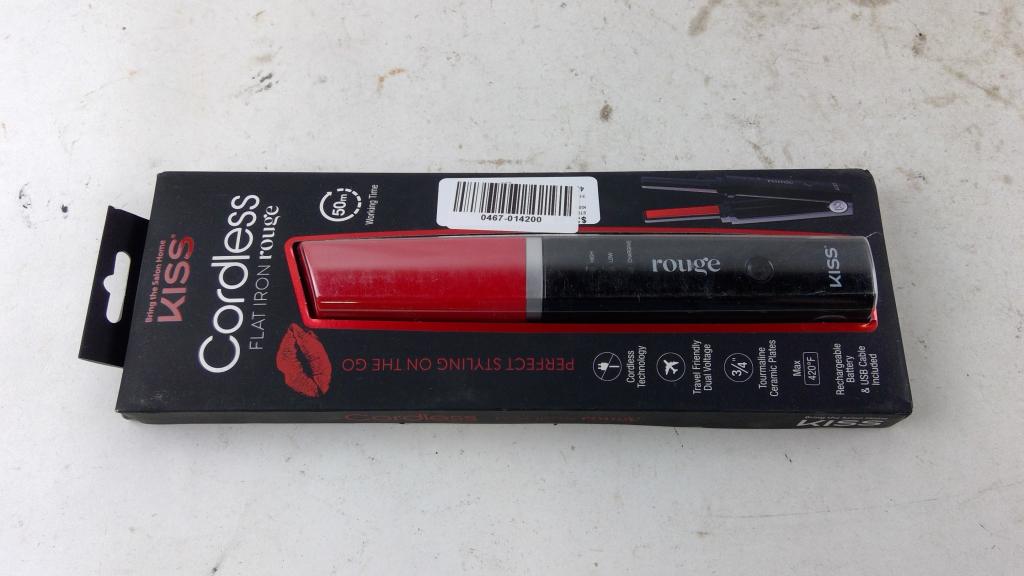 KISS Cordless Flat Iron Rouge