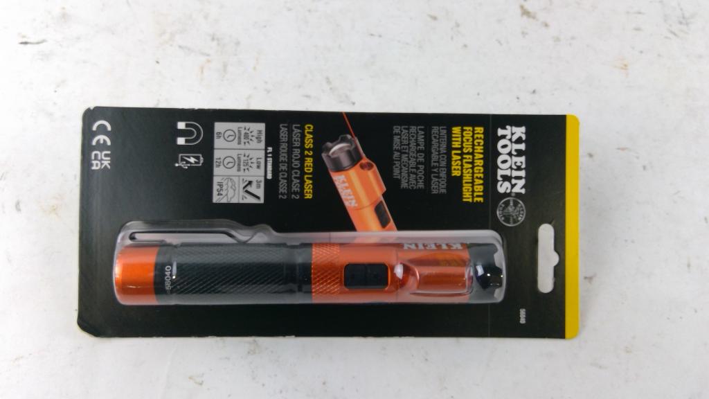 Klein Tools Rechargeable Focus Flashlight With Laser