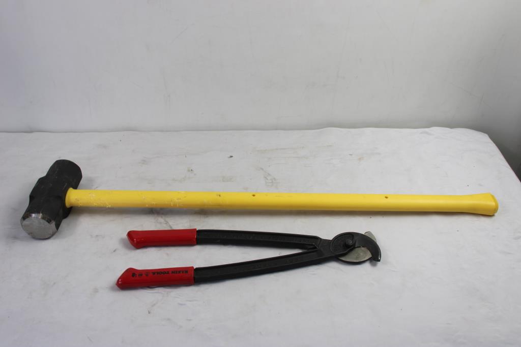 Klein Tools Utility Cable Cutter, Pittsburgh 8 LB Sledgehammer, And Condor Golok Machete