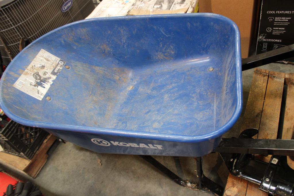 Kobalt 6cu Ft Steel Wheelbarrow With FlatFree Tire Property Room