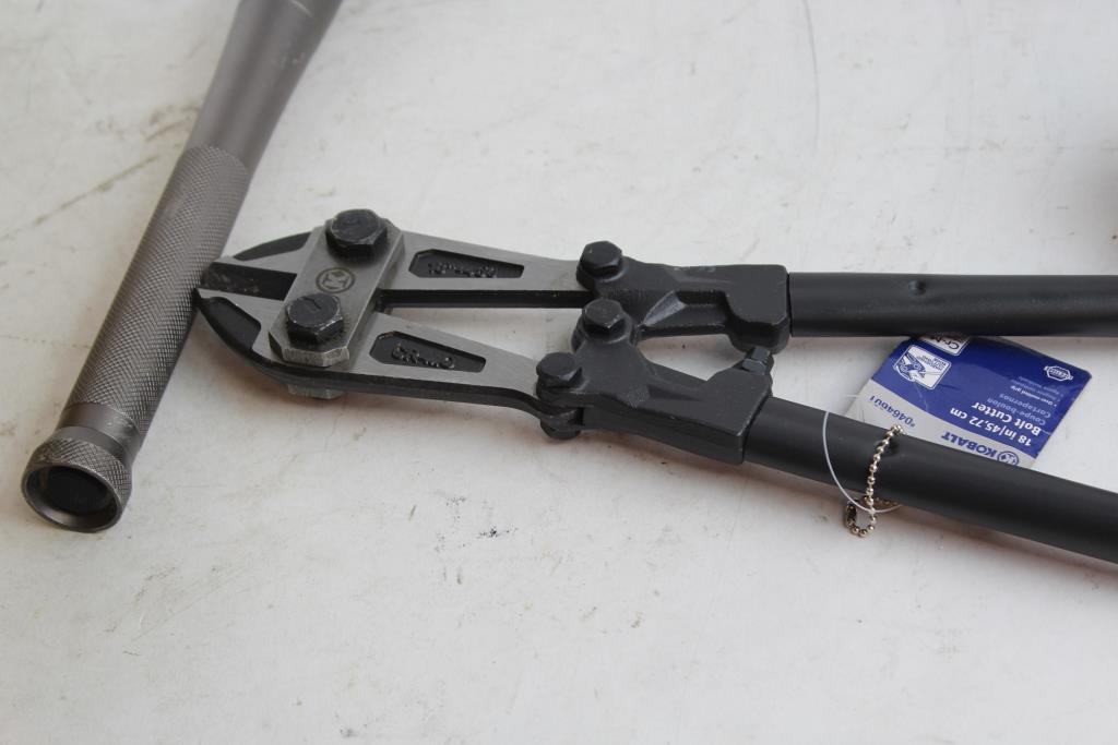 Kobalt Bolt Cutter, Ozark Trail Bat Light, Ryobi P205 Cordless Drill 3