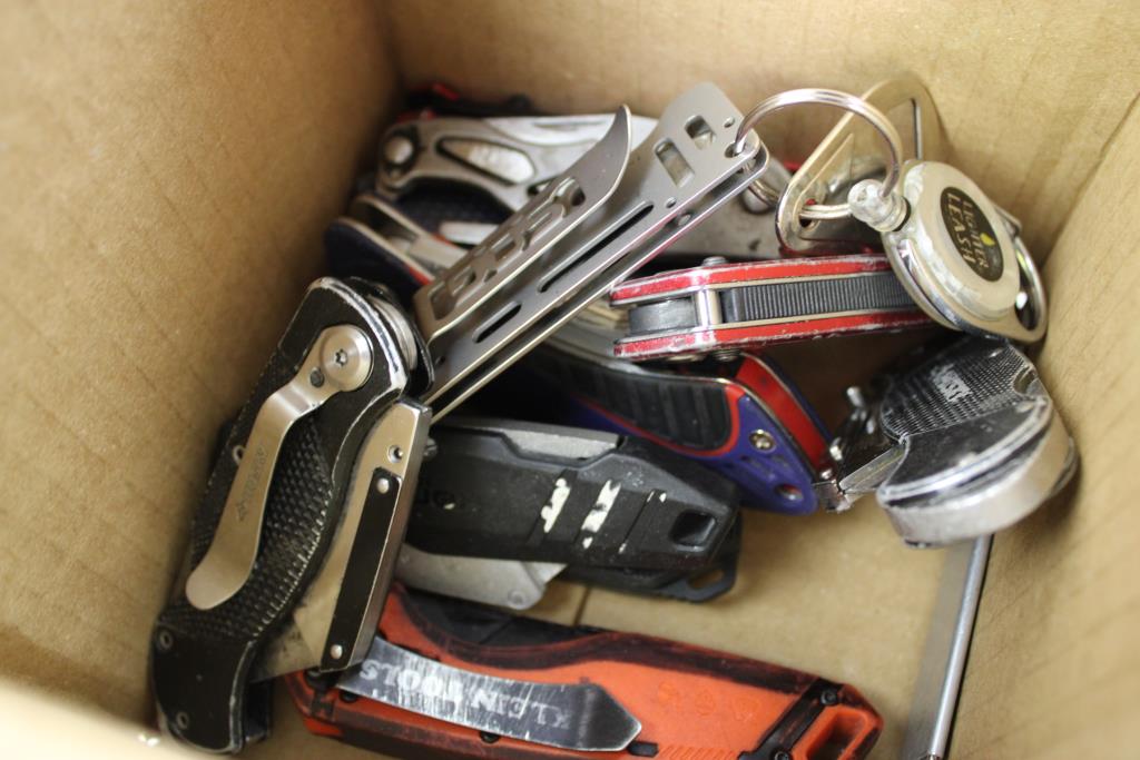 Kobalt, Milwaukee, Husky, Benchmade, Kershaw And Other Knives, 24 Pieces