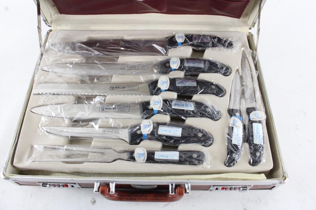 Kochtopfhaus Muller Knife Set With Case, 10+ Pieces Property Room