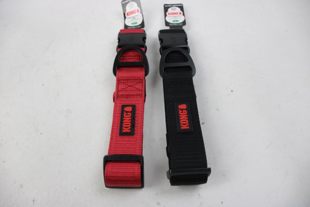 Kong Ultra Durable Large Collars, Red, Black, 2 Pieces