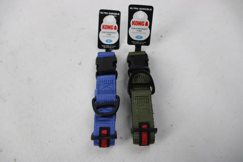 Kong Ultra Durable Small Collars, Blue, Green, 2 Pieces