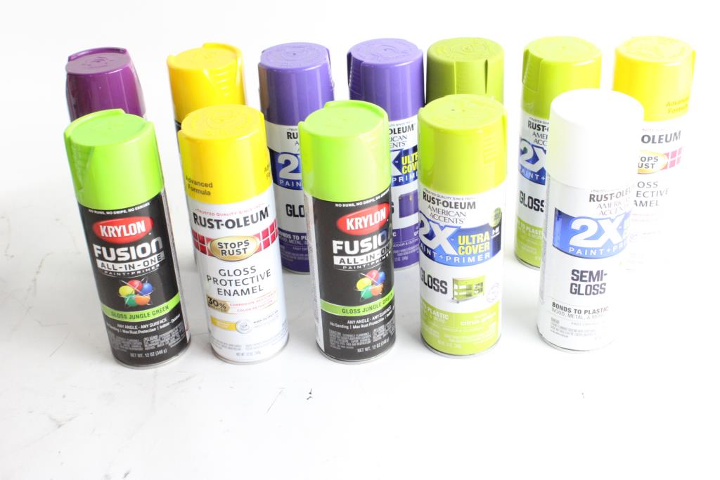 Krylon And RustOleum Spray Paint, 23 Cans Property Room