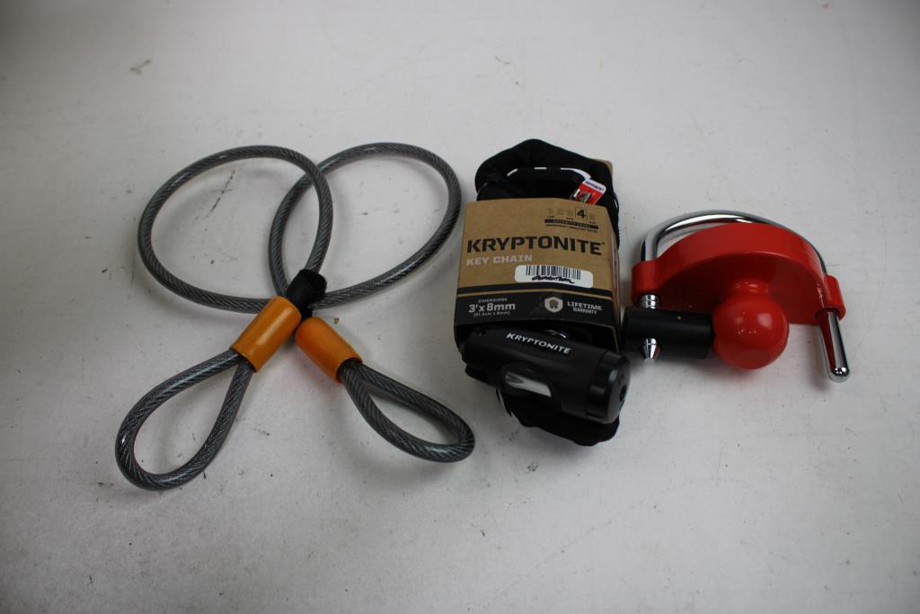 Kryptonite Key Chain Bike Lock, XL Work Gloves, Husky Hex Keys, And More