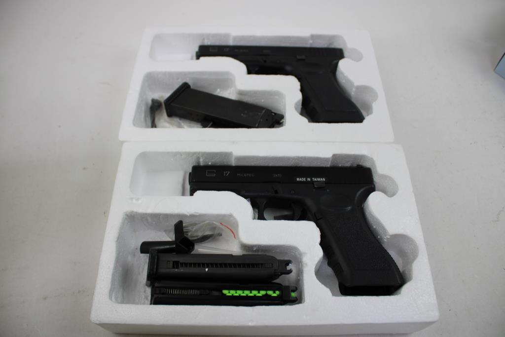 KSC G17 Railed Frame Semi-Automatic Combat Air Pistols, 2 Pieces