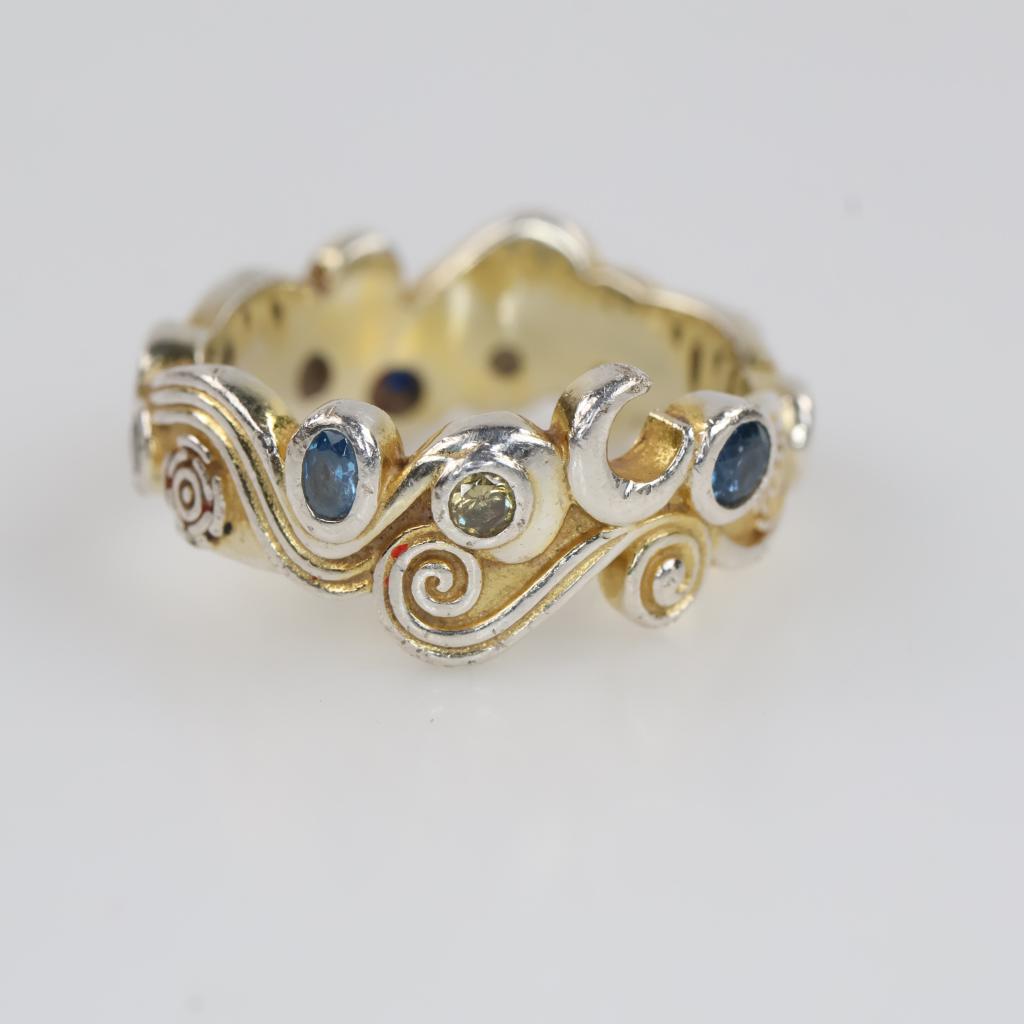 Kuurth Sterling Silver Starry Night Band