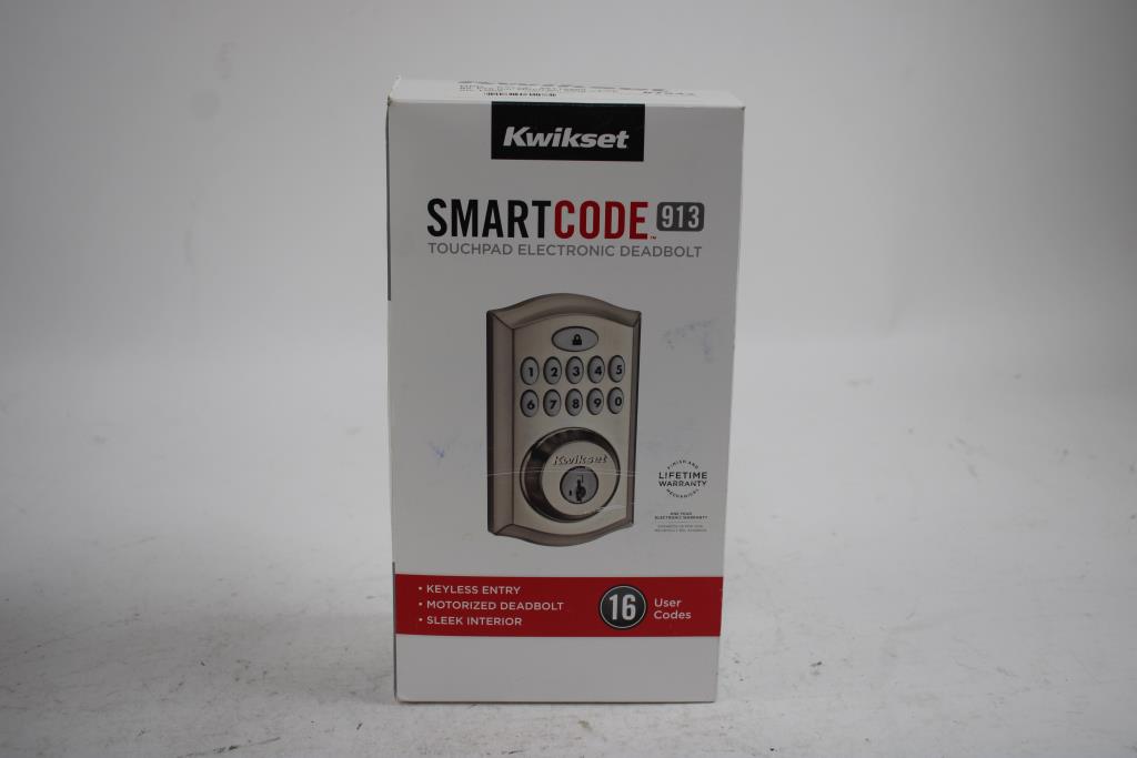 Kwikset Smart Code 913 Touchpad Electronic Deadbolt, 46103001