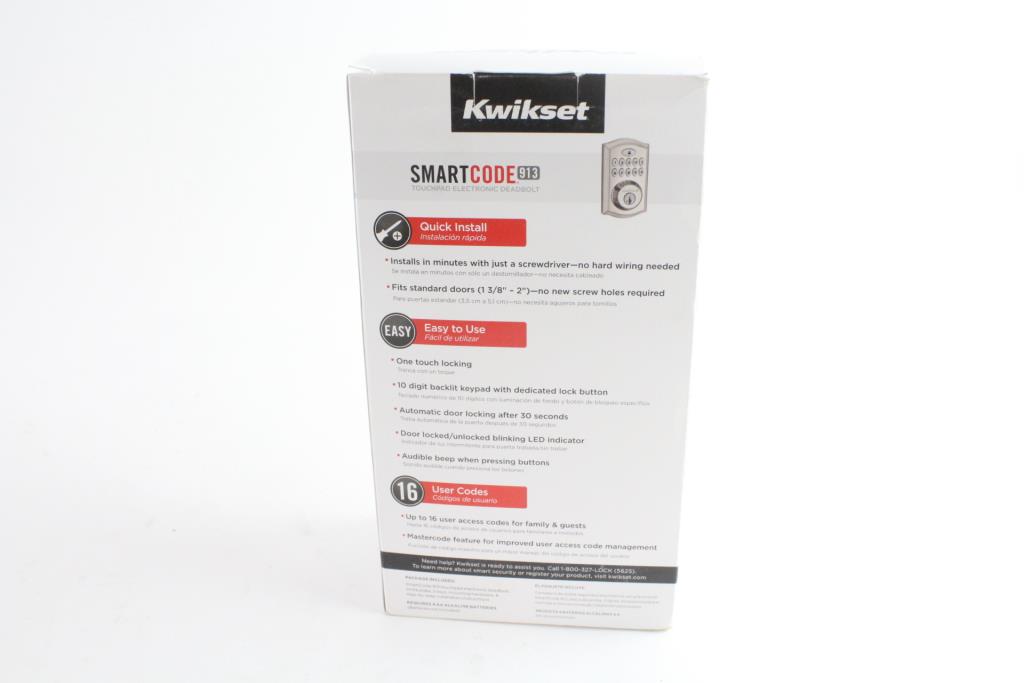 Kwikset Smartcode 913 Touchpad Electronic Deadbolt | Property Room